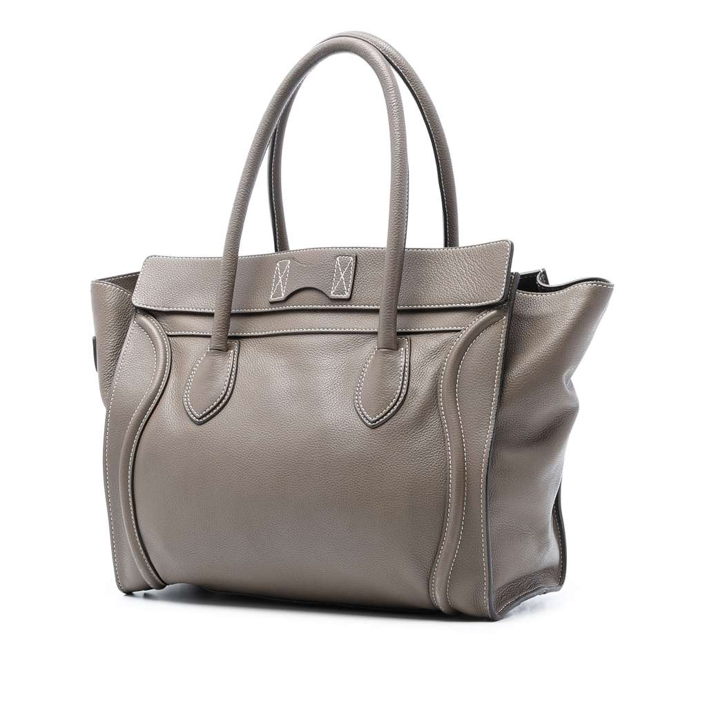 Celine Large Grained Calfskin Luggage Tote - 2