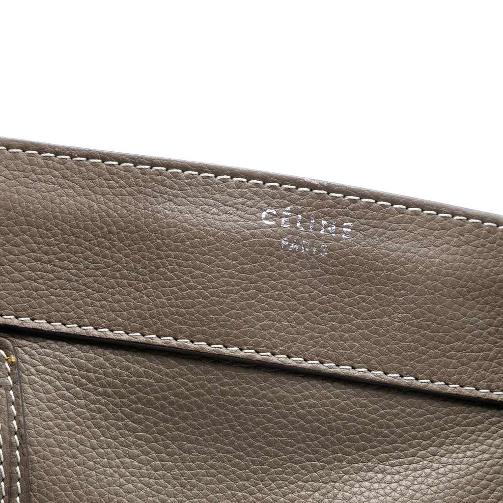 Celine Large Grained Calfskin Luggage Tote - 5