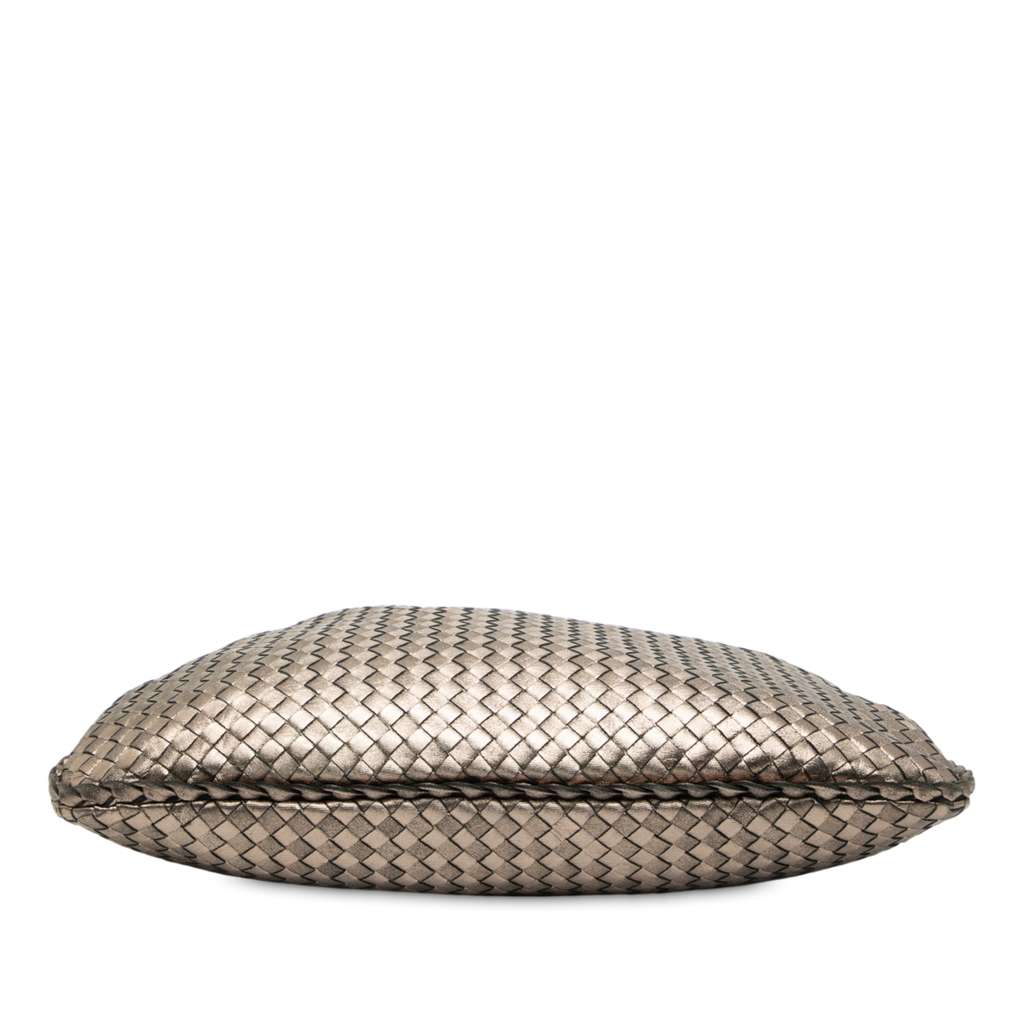 Bottega Veneta Medium Metallic Nappa Intrecciato Veneta Hobo - 3