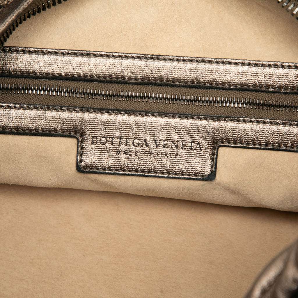 Bottega Veneta Medium Metallic Nappa Intrecciato Veneta Hobo - 5