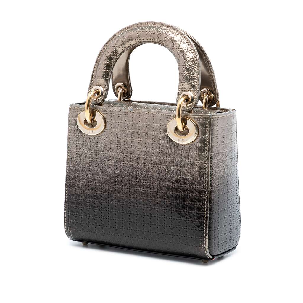 Dior Mini Metallic Patent Microcannage Ombre Lady Dior - 2