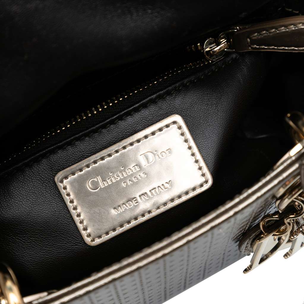 Dior Mini Metallic Patent Microcannage Ombre Lady Dior - 5