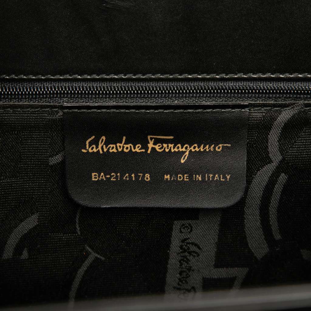 Salvatore Ferragamo Leather Vara Bow Satchel - 5