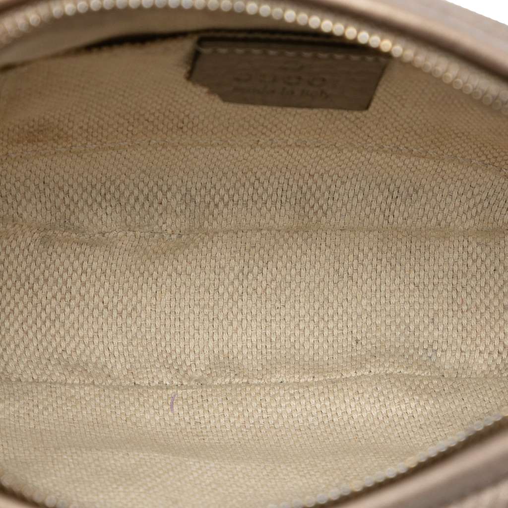 Gucci Mini Metallic Pebbled Calfskin Soho Chain Crossbody - 4