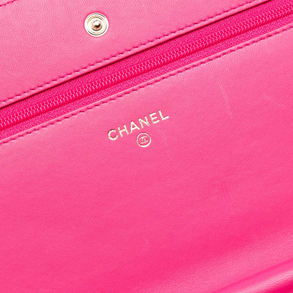 Chanel Quilted Lambskin Korean Garden Wallet on Chain - 5