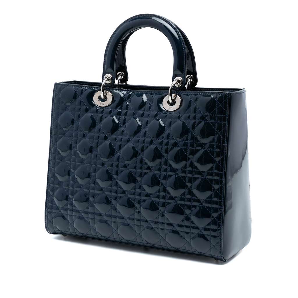 Dior Large Patent Cannage Lady Dior - 2