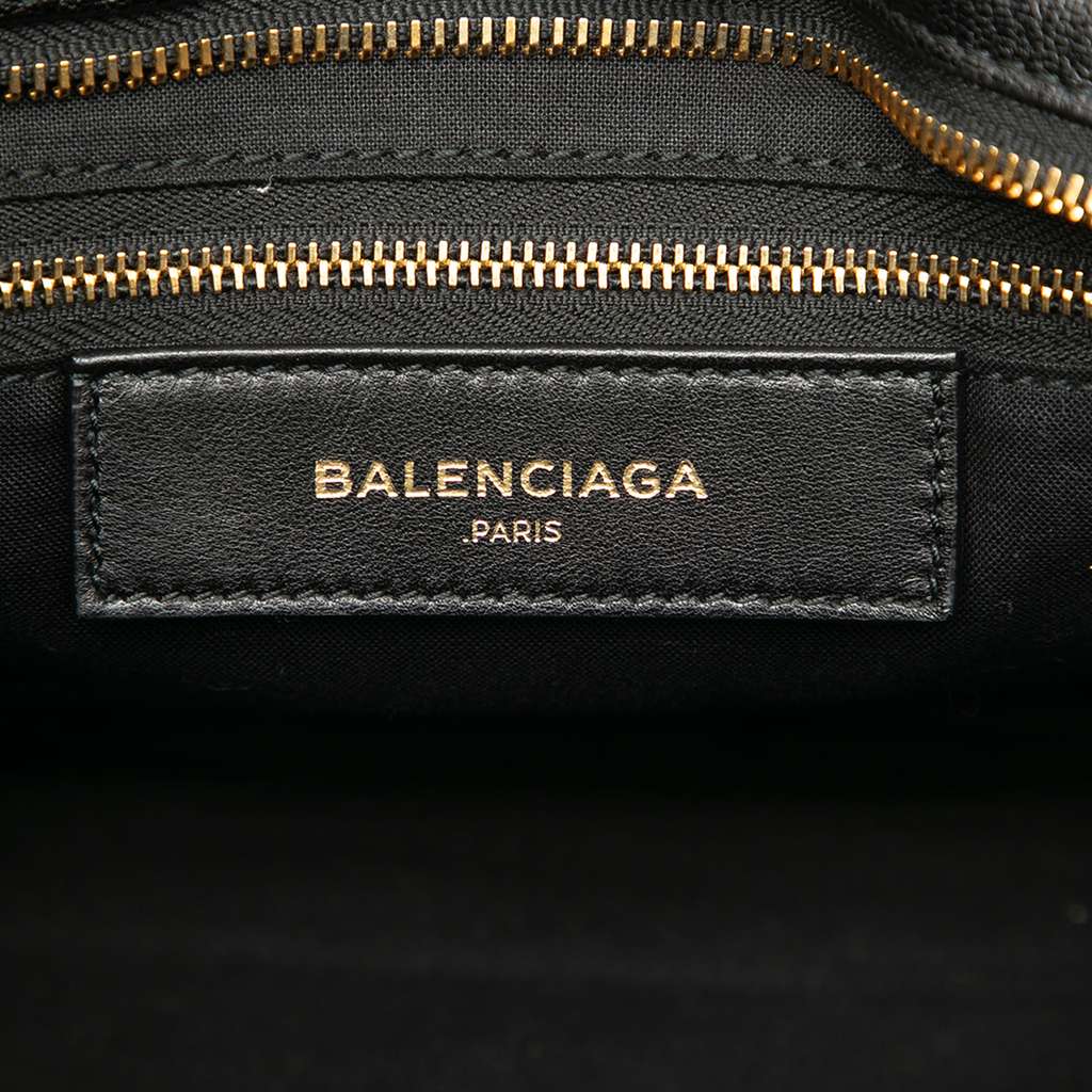 Balenciaga Small Chevre Motocross Classic Metallic Edge City Satchel - 5