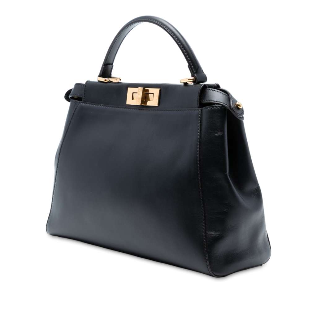 Fendi Medium Shiny Nappa Peekaboo Iconic Satchel - 2