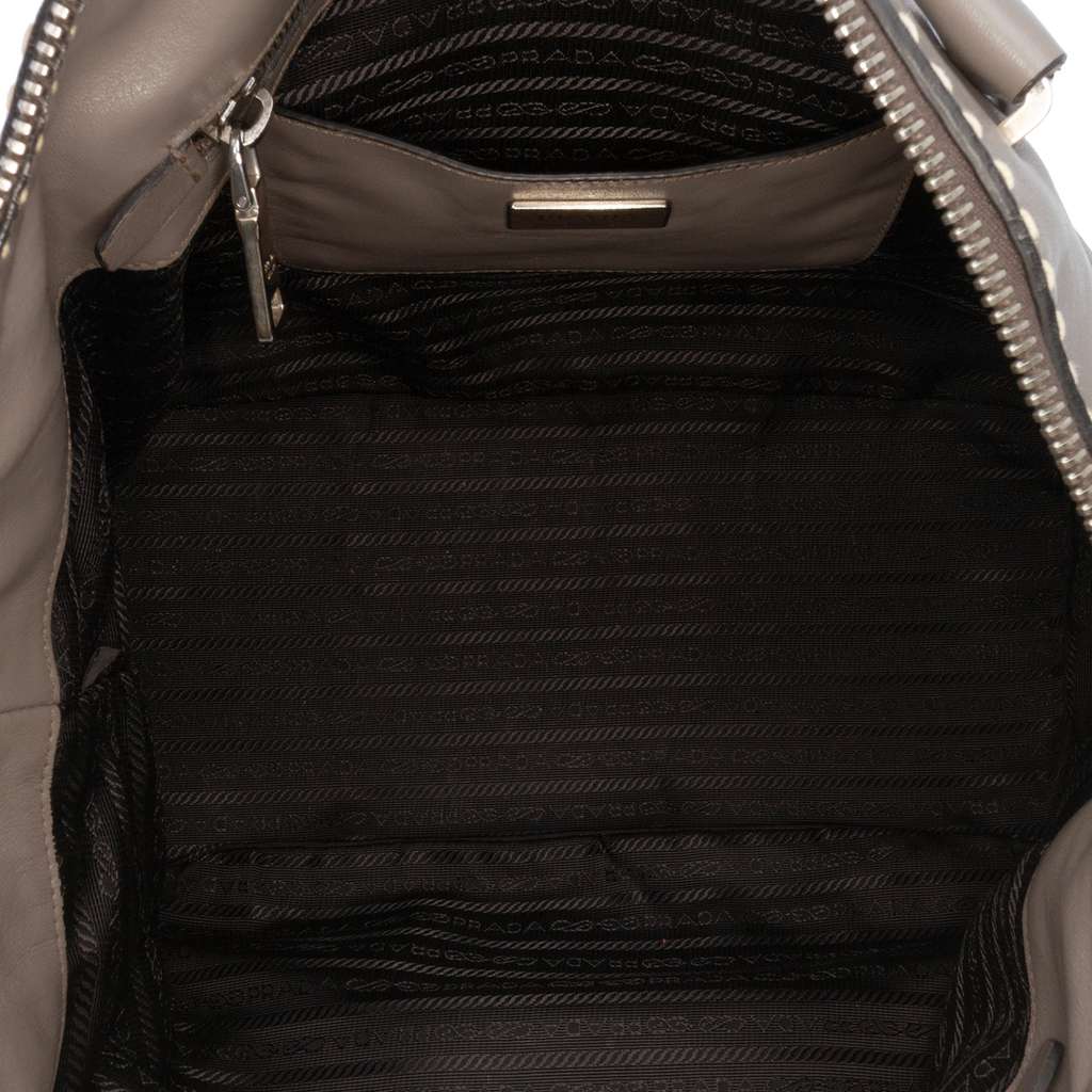 Prada City Calf Hand Stitched Zip Tote - 4