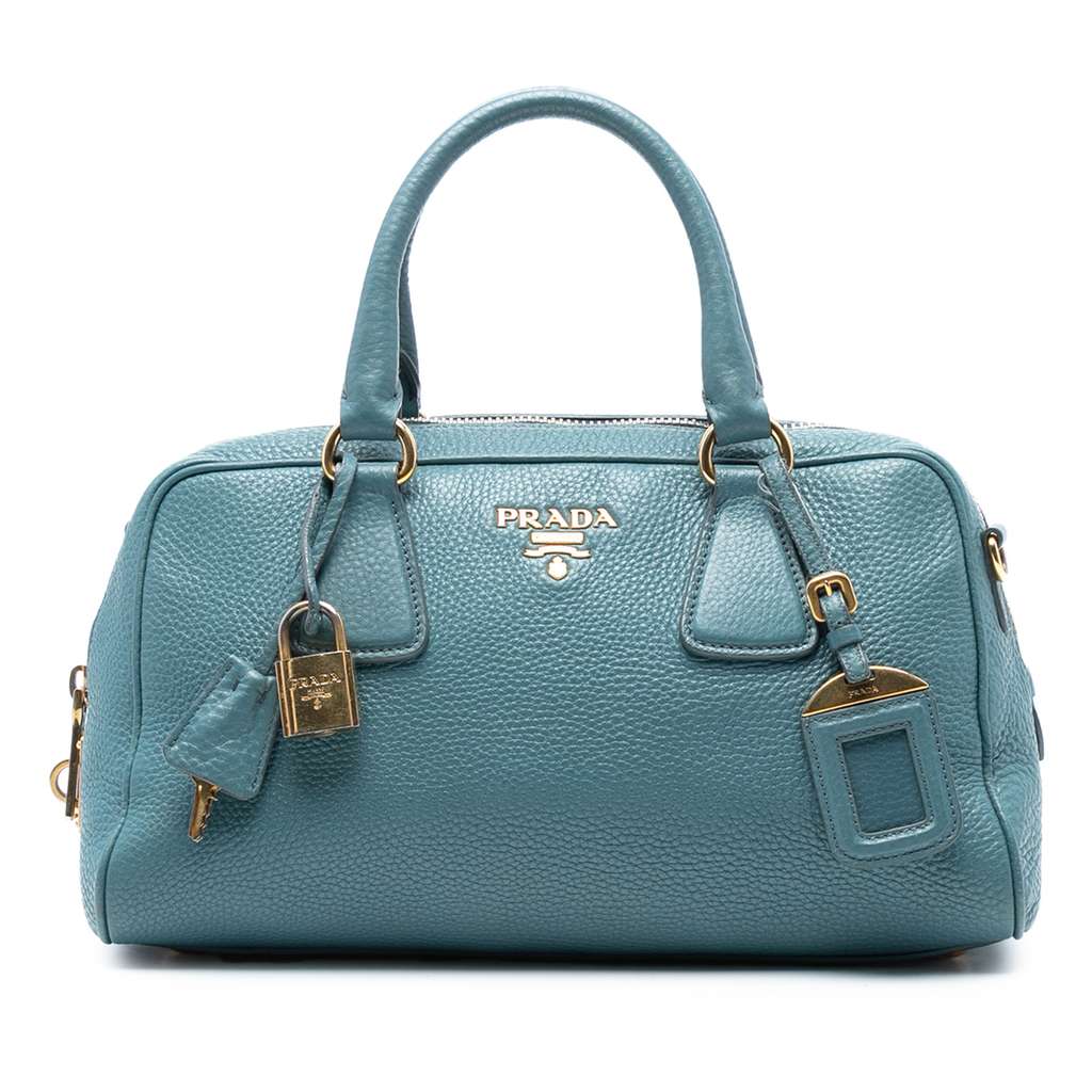 Prada Vitello Daino Zip Top Satchel