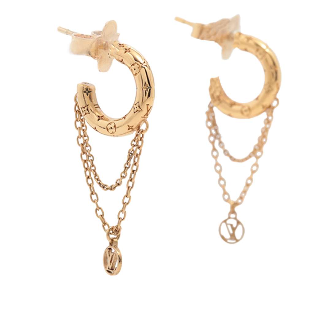 Louis Vuitton Mini Nanogram Hoop Earrings - 3