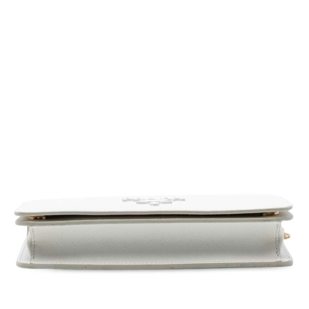 Prada Saffiano Lux Monochrome Wallet on Chain - 3
