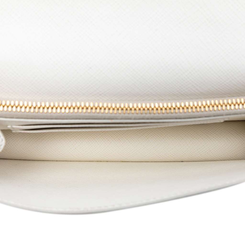 Prada Saffiano Lux Monochrome Wallet on Chain - 4