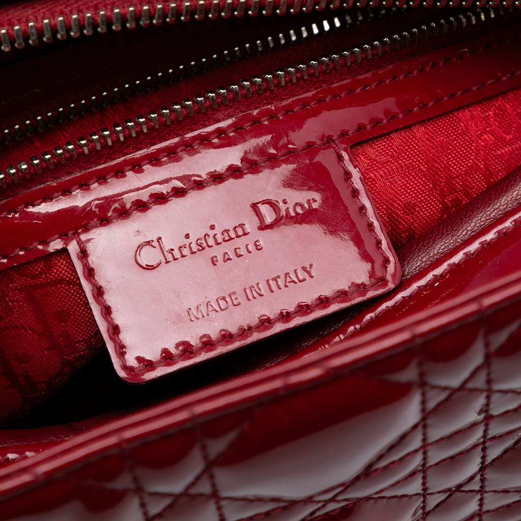 Dior Medium Patent Cannage Lady Dior - 5