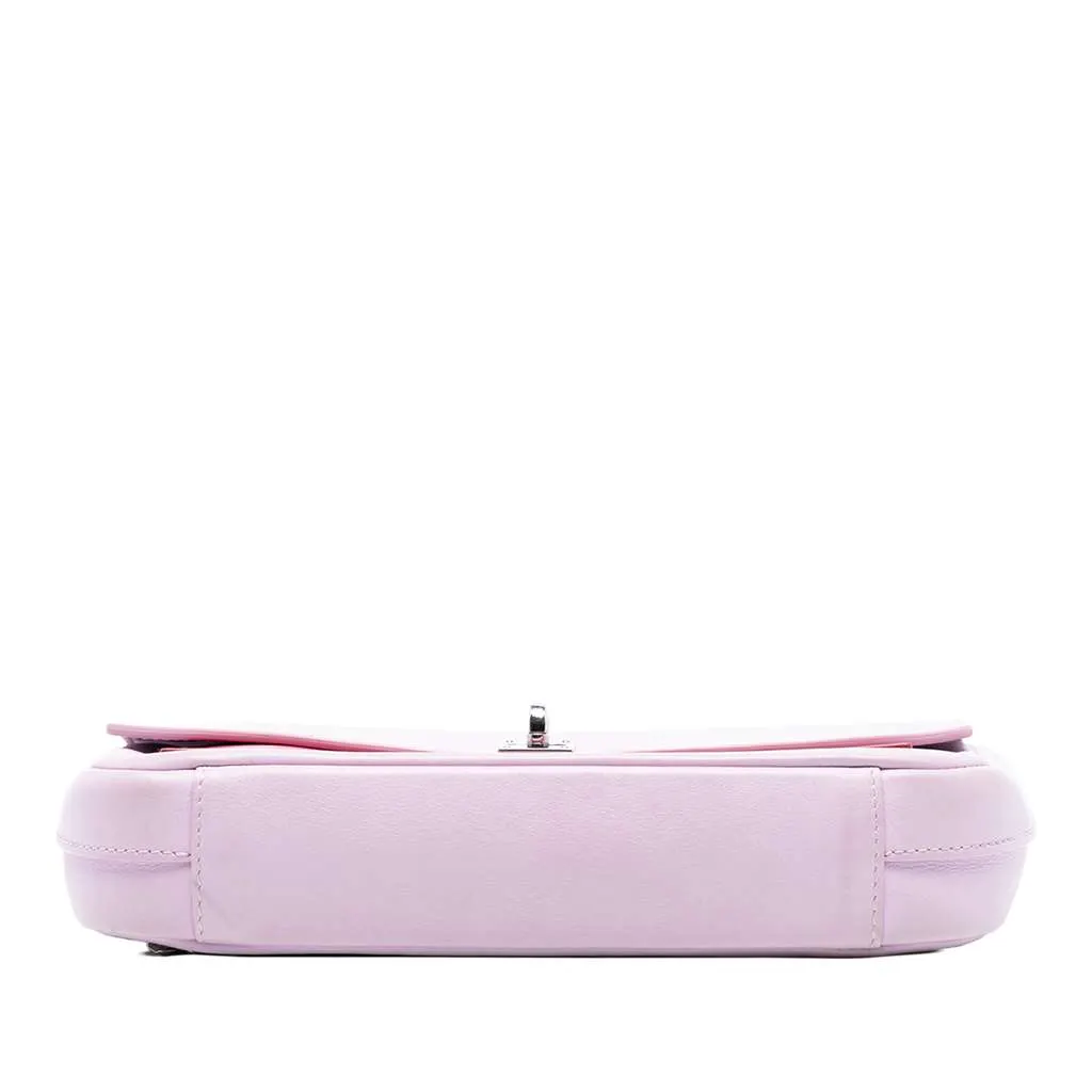 Dior Tricolor Leather Turn Lock Wallet on Chain Pink Leather Very good - Inside View
