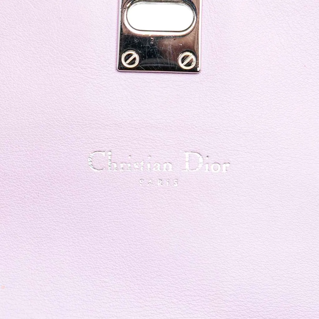 Dior Tricolor Leather Turn Lock Wallet on Chain Pink Leather Very good - Box View