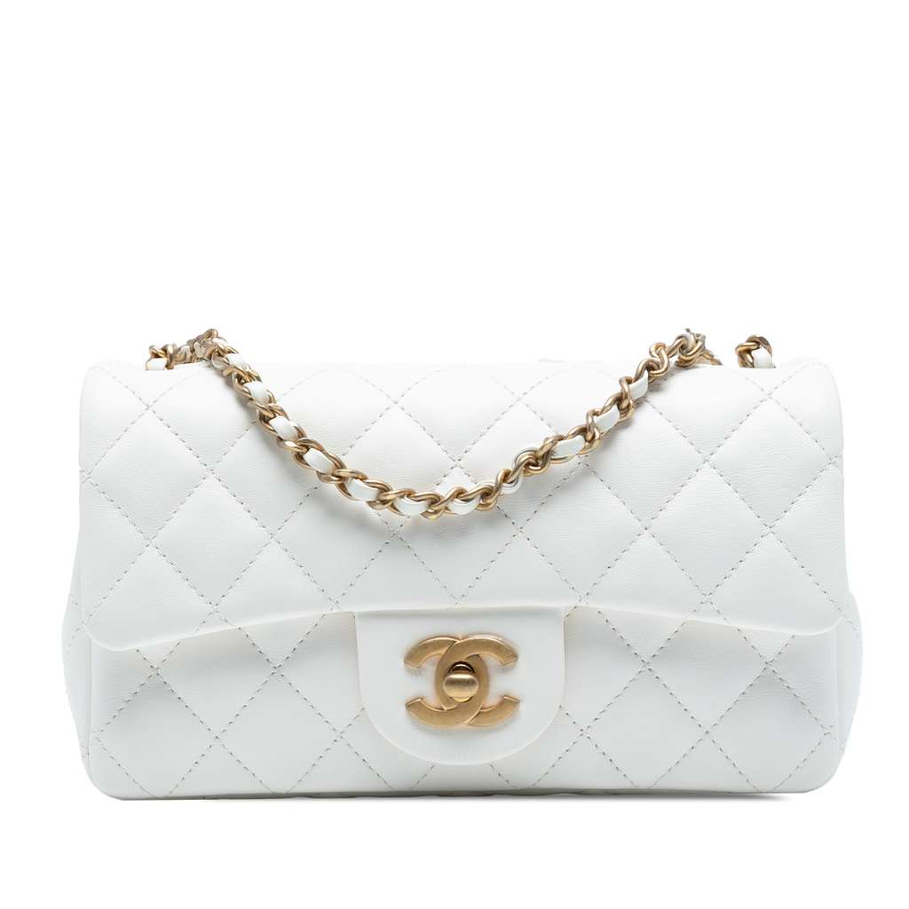Chanel Mini Rectangular Classic Lambskin Romance Single Flap