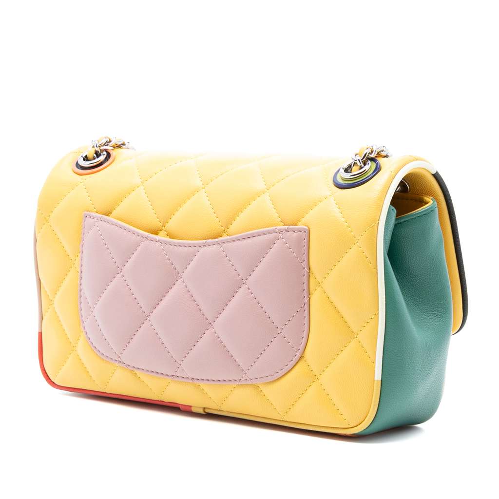 Chanel Small CC Quilted Multicolor Lambskin Acrylic Cuba Flap - 2