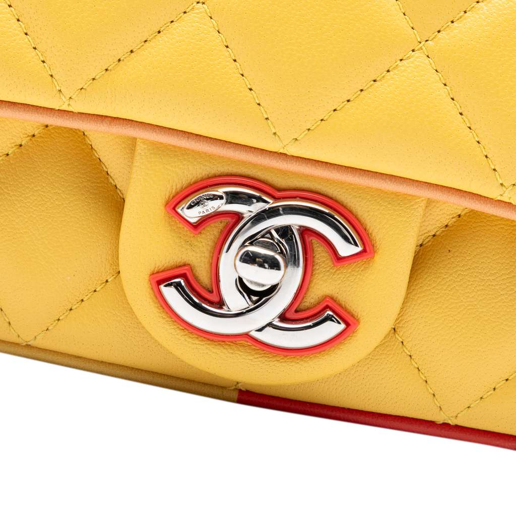 Chanel Small CC Quilted Multicolor Lambskin Acrylic Cuba Flap - 5