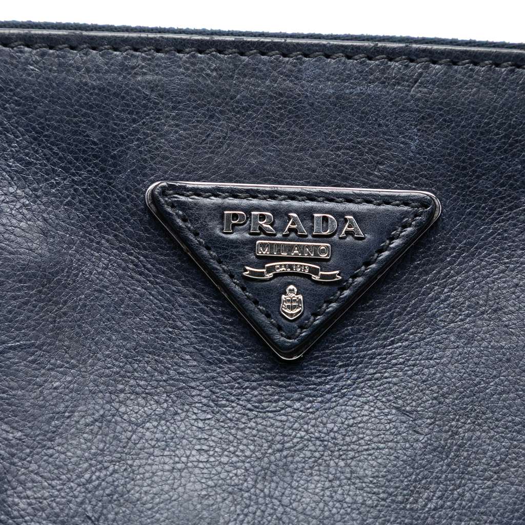 Prada Glace Calf Twin Pocket Double Handle Satchel - 5