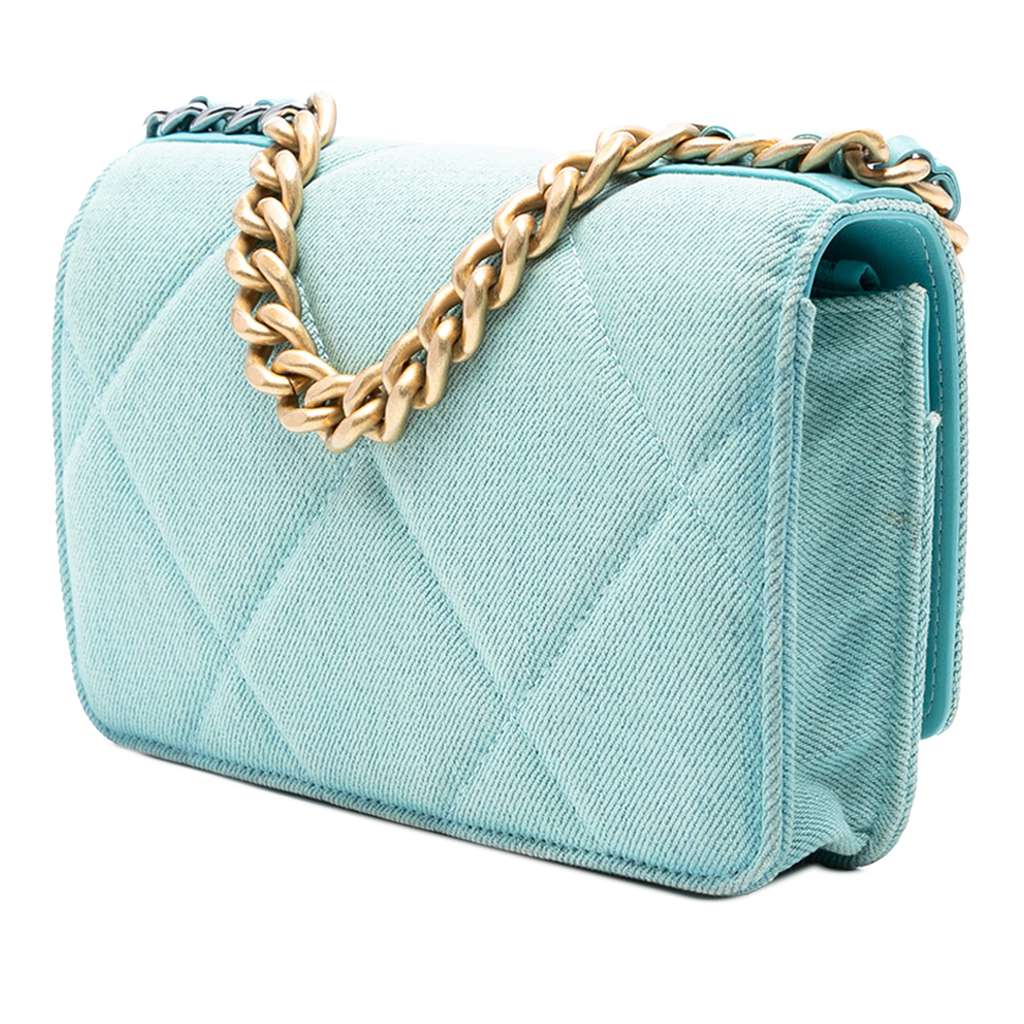 Chanel Denim 19 Flap Wallet On Chain - 2