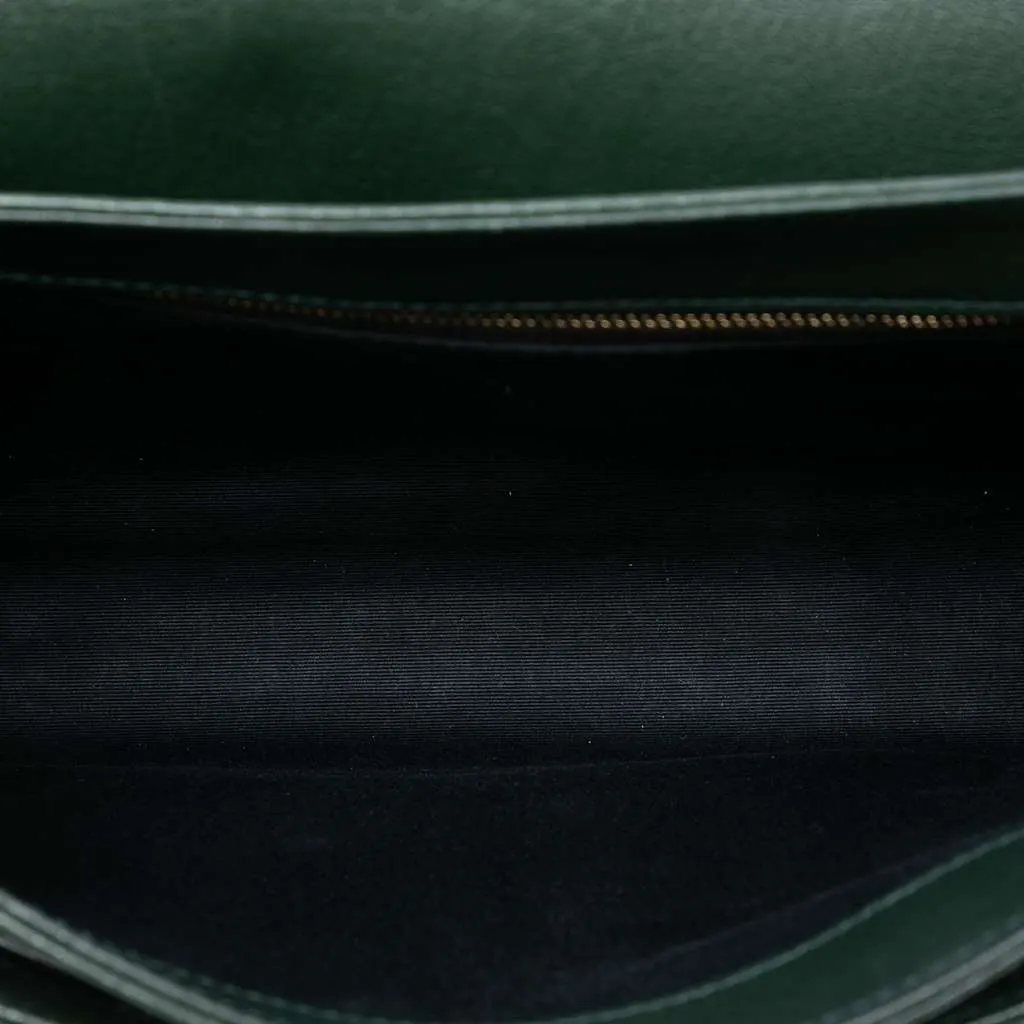 Saint Laurent Small Quilted Lambskin Becky Chain Shoulder Bag Green Leather Good - Model View
