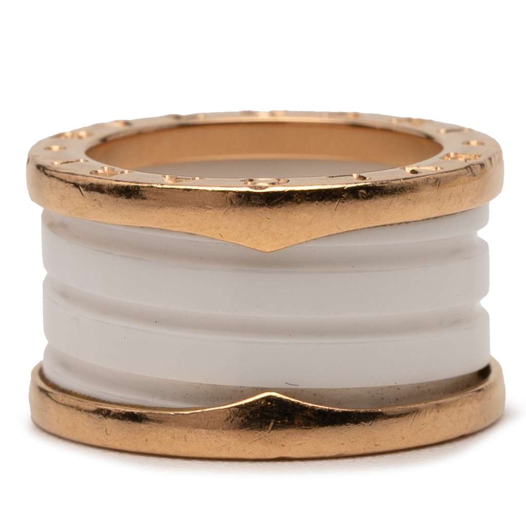 Bvlgari 18K Yellow Gold and Ceramic B.Zero1 Three Band Ring - 3