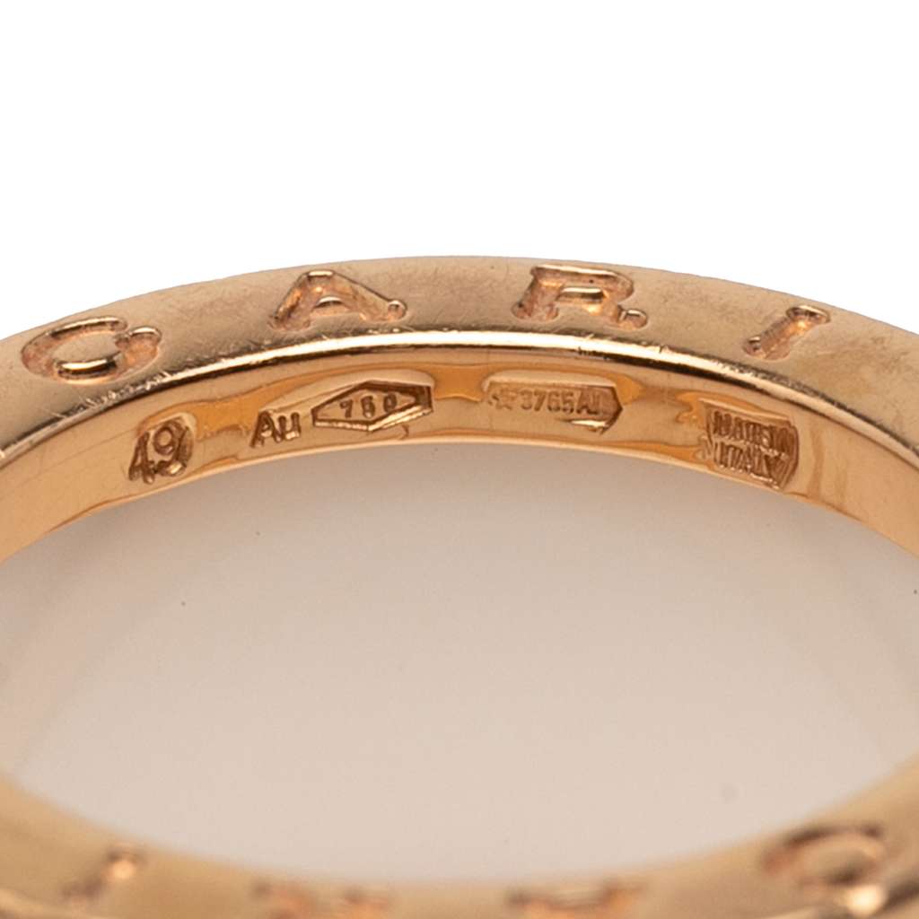 Bvlgari 18K Yellow Gold and Ceramic B.Zero1 Three Band Ring - 4