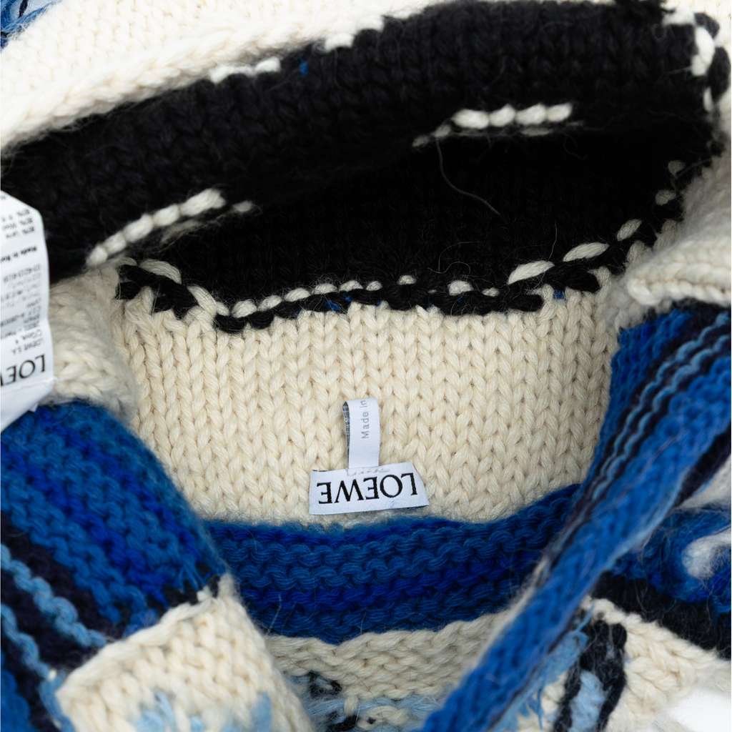 Loewe Knitted Wool Dragon Fringed Flap Crossbody - 4