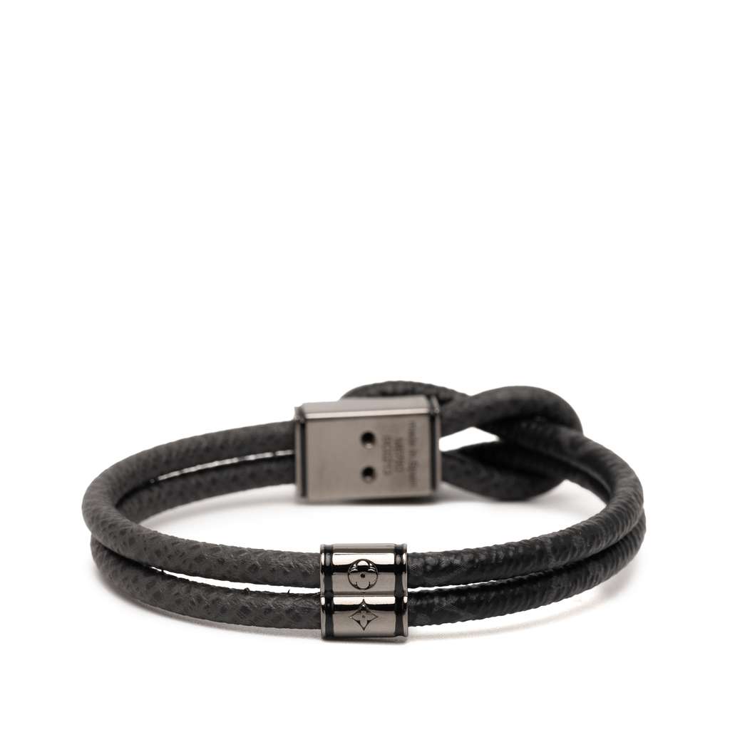 Louis Vuitton Monogram Eclipse Taiga Loop It Bracelet - 3
