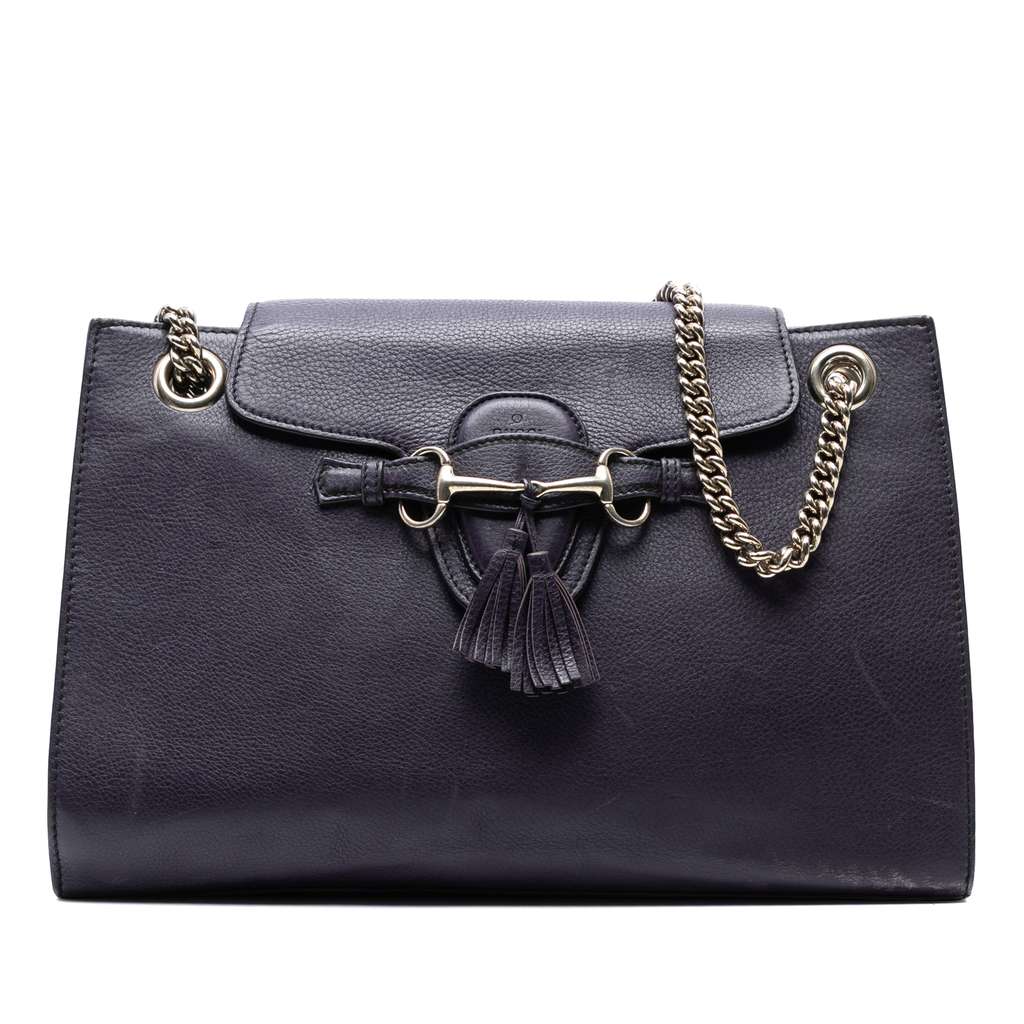 Gucci Large Leather Emily Shoulder Bag