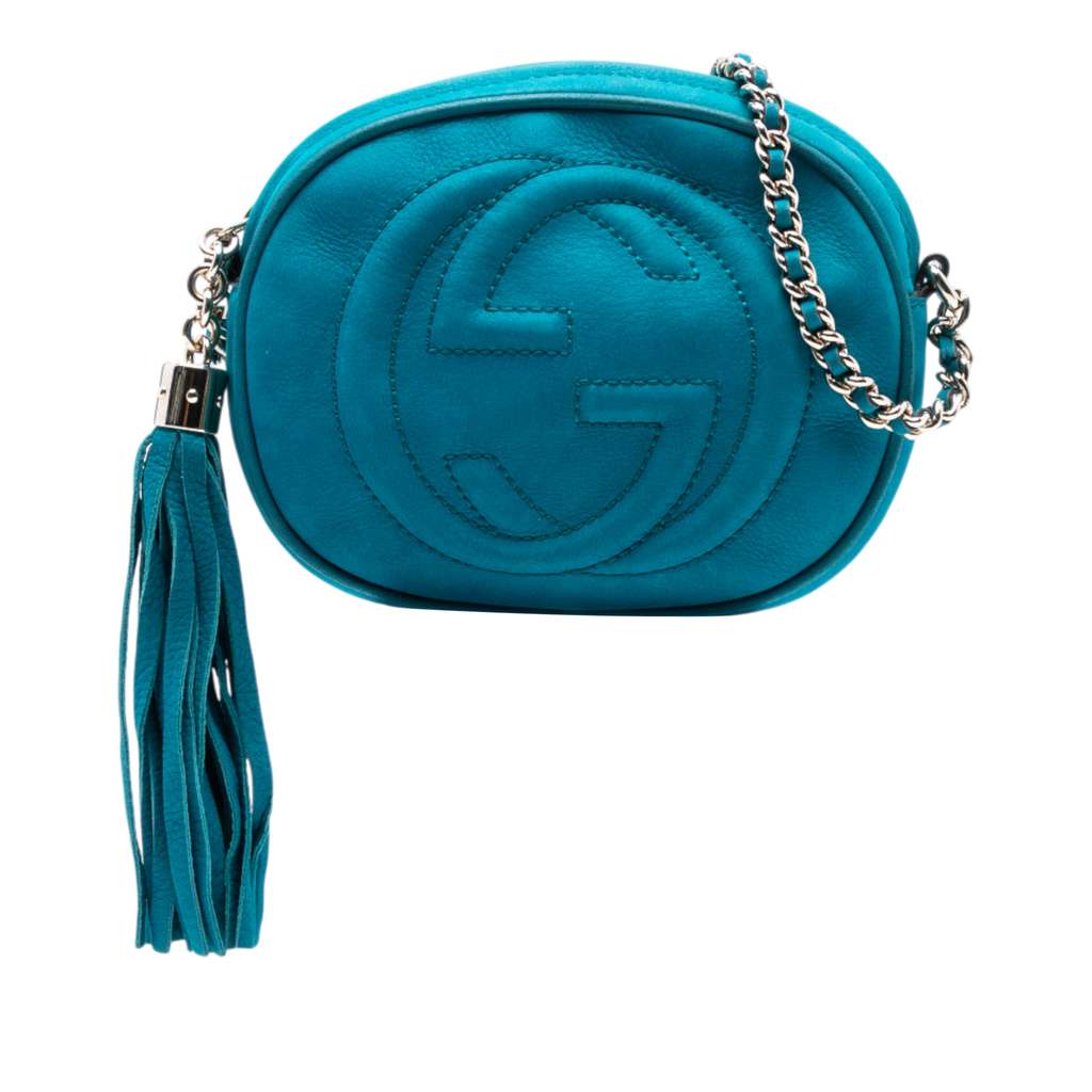 Gucci Mini Pebbled Calfskin Soho Chain Crossbody