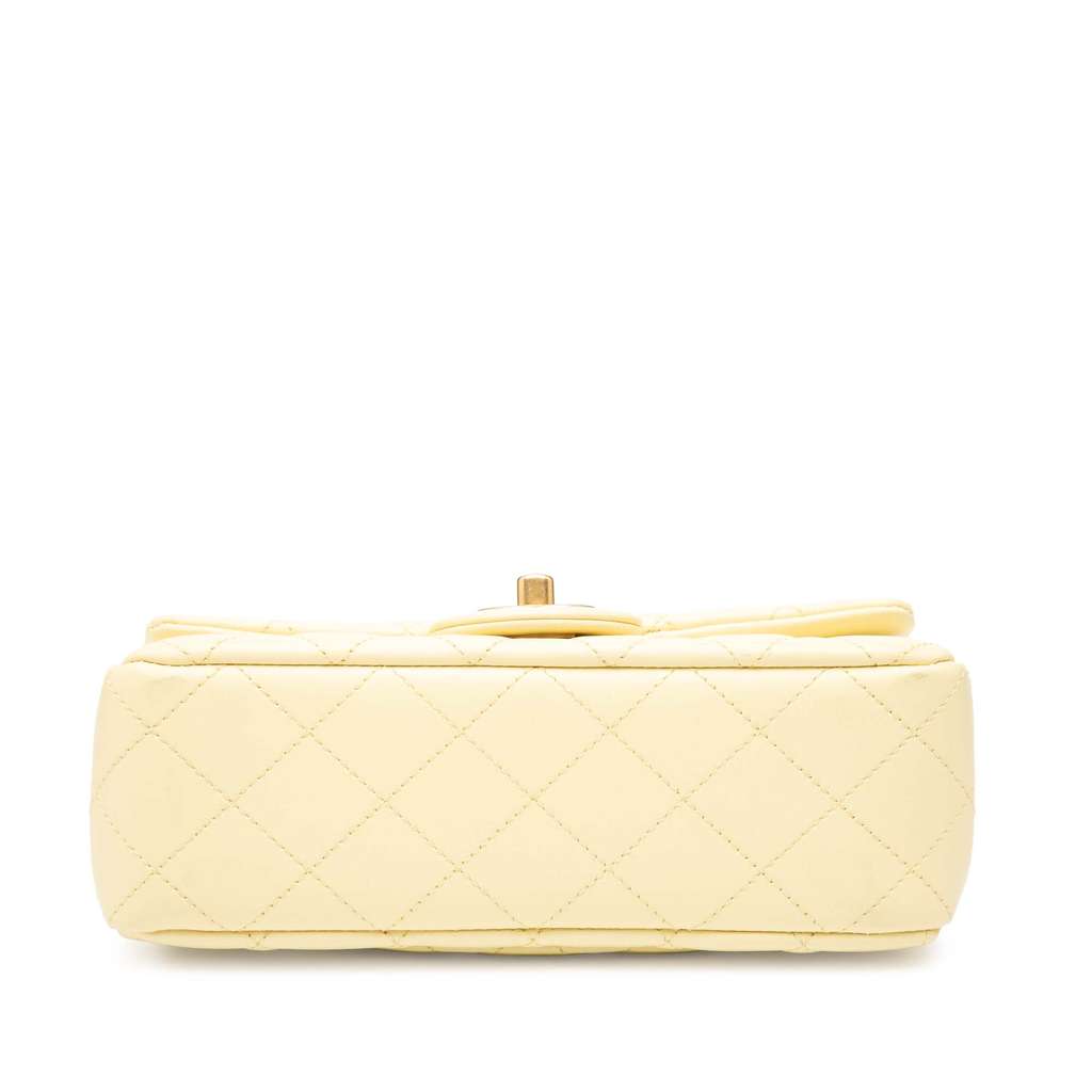 Chanel Mini Rectangular Classic Lambskin Sweet Camellia Flap - 3