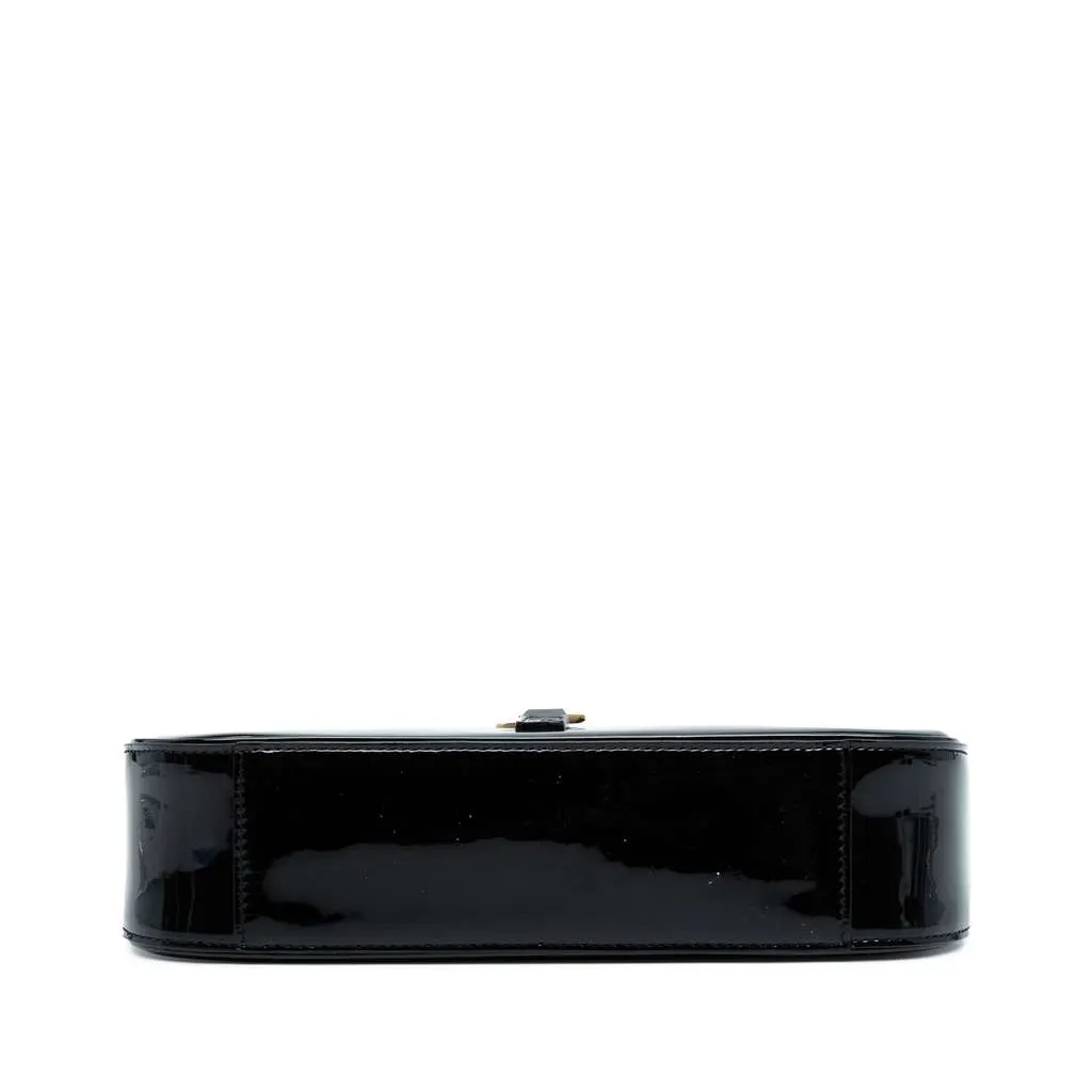 Saint Laurent Patent Le 5 a 7 Shoulder Bag Black Leather Good - Inside View