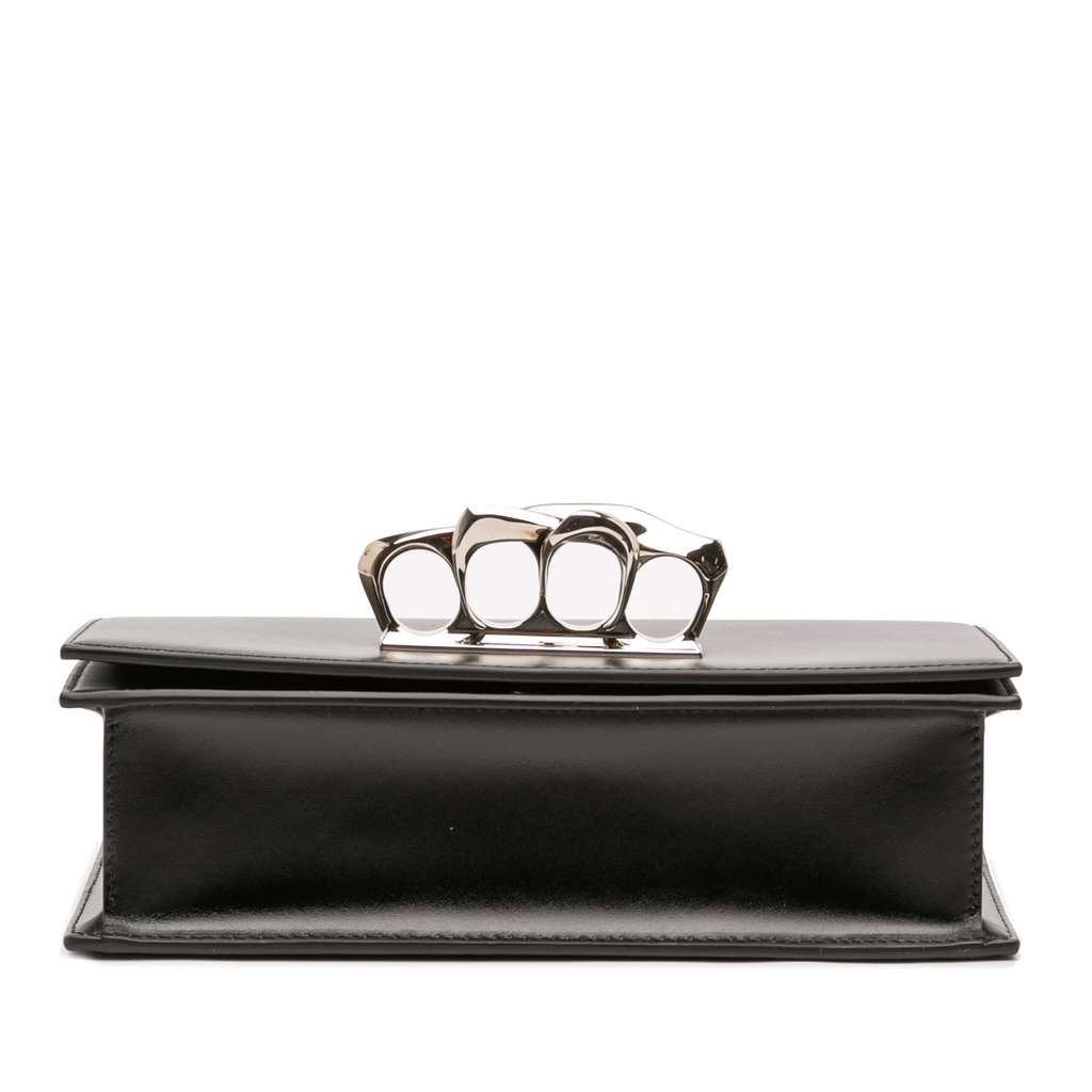 Alexander Mcqueen Mini Leather Sculptural Four Ring Crossbody - 3