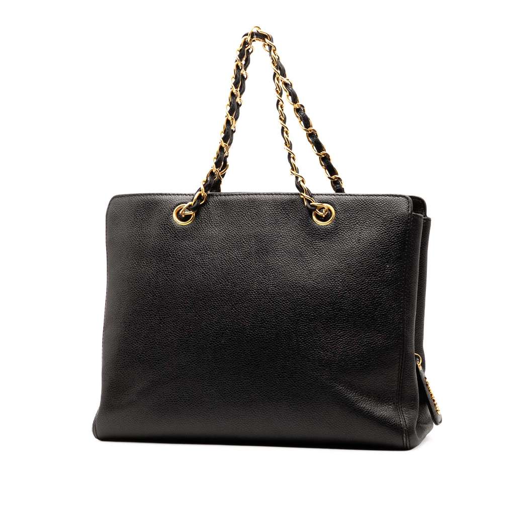 Chanel Caviar Logo Chain Tote - 2