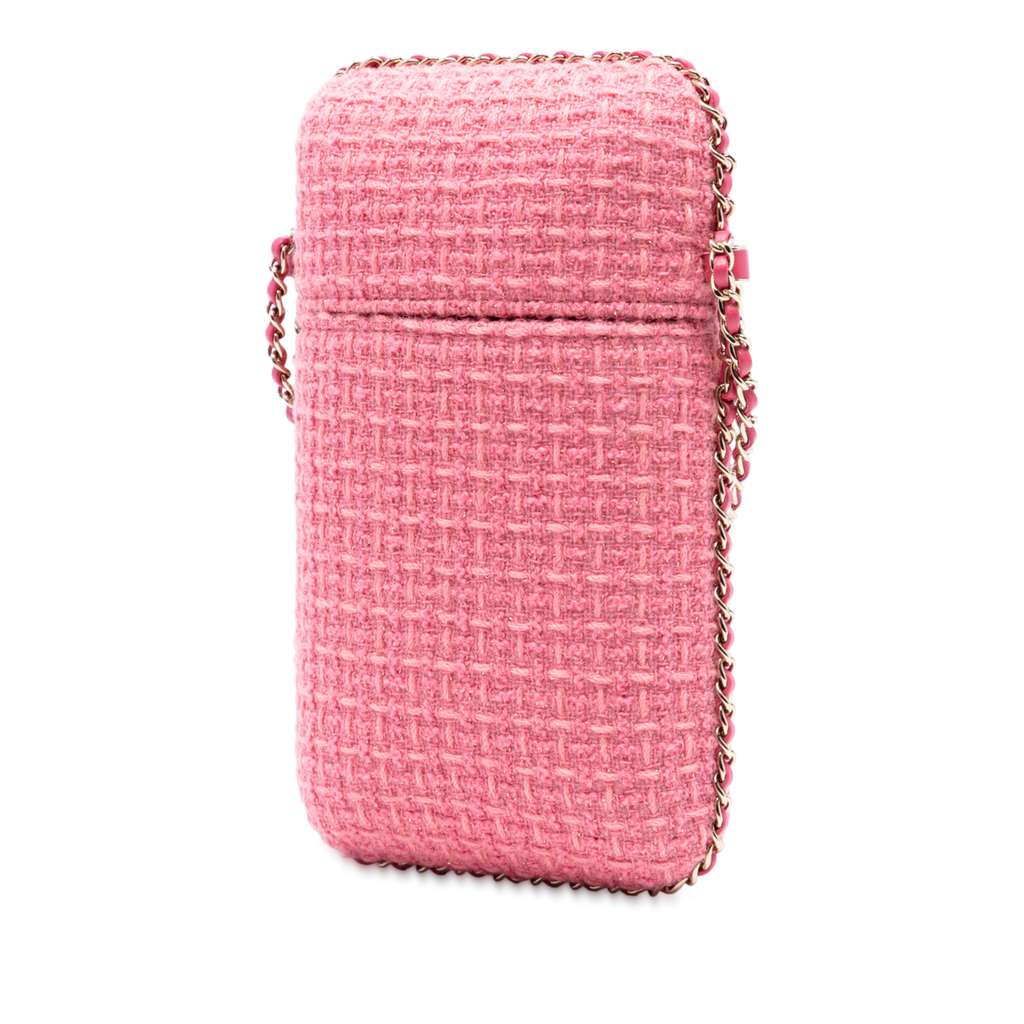 Chanel Tweed Chain Around Phone Holder - 2