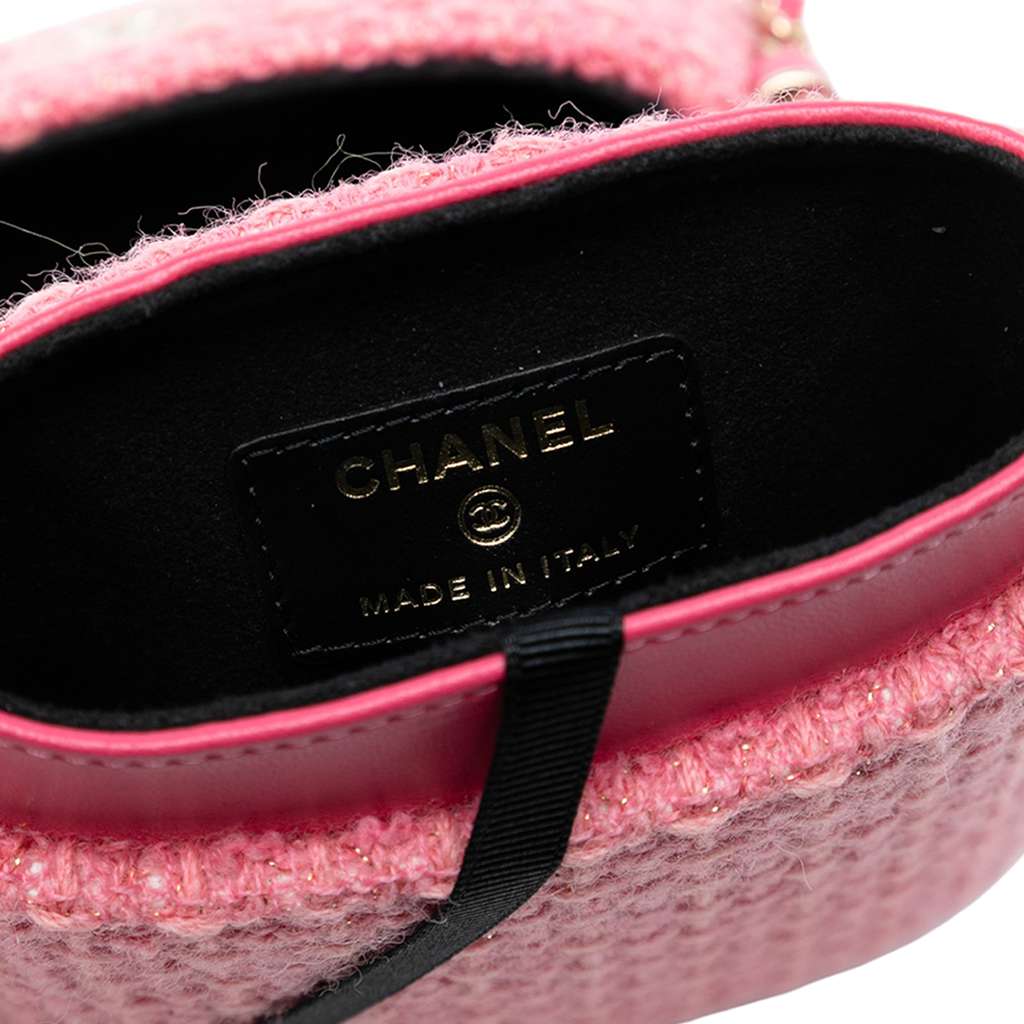 Chanel Tweed Chain Around Phone Holder - 5