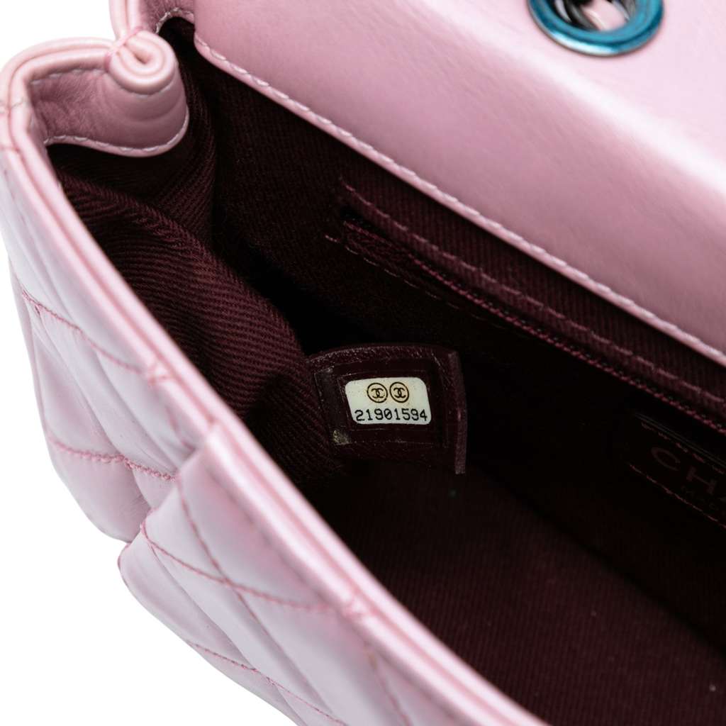 Chanel Mini Quilted Metallic Calfskin Coco Pleats Chain Flap - 4