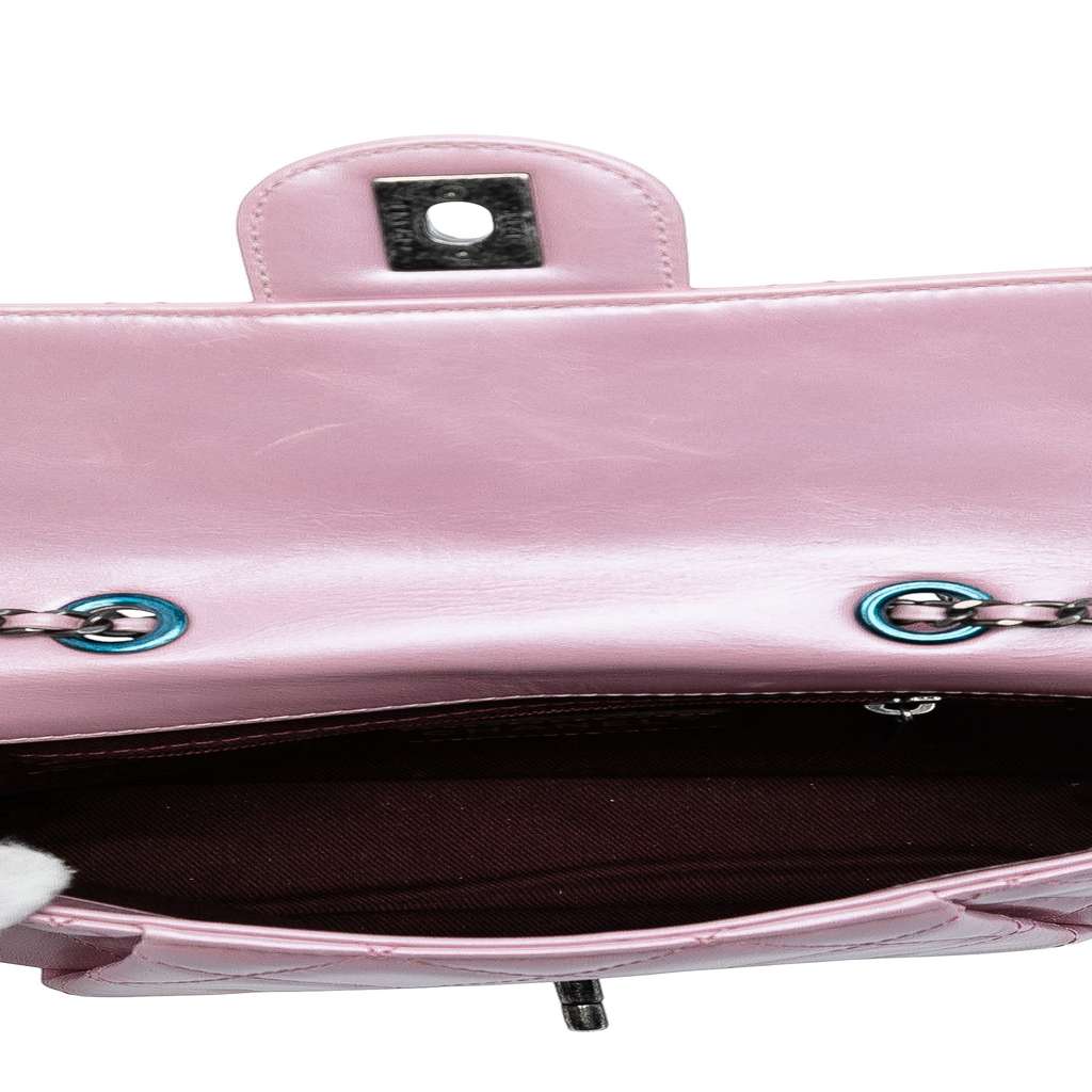 Chanel Mini Quilted Metallic Calfskin Coco Pleats Chain Flap - 5