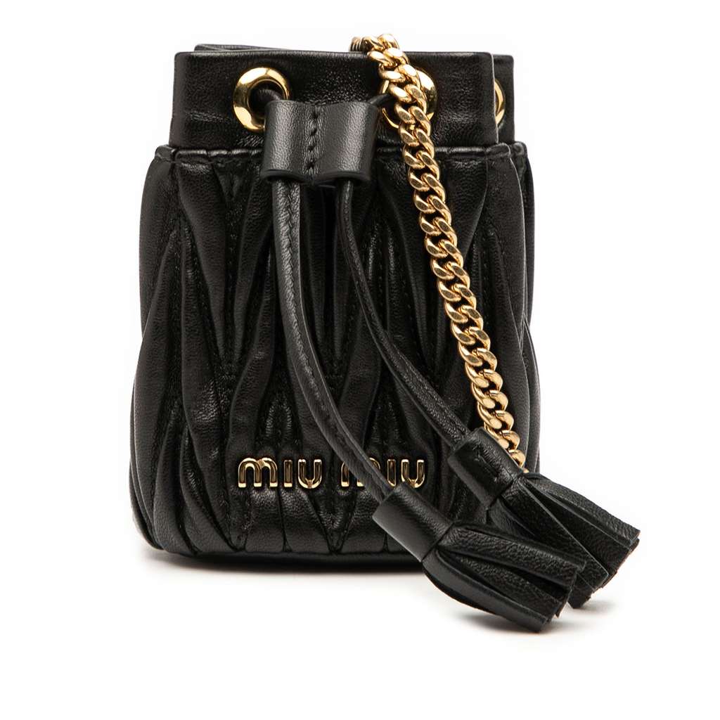 Miu Miu Mini Matelasse Nappa Bucket Bag