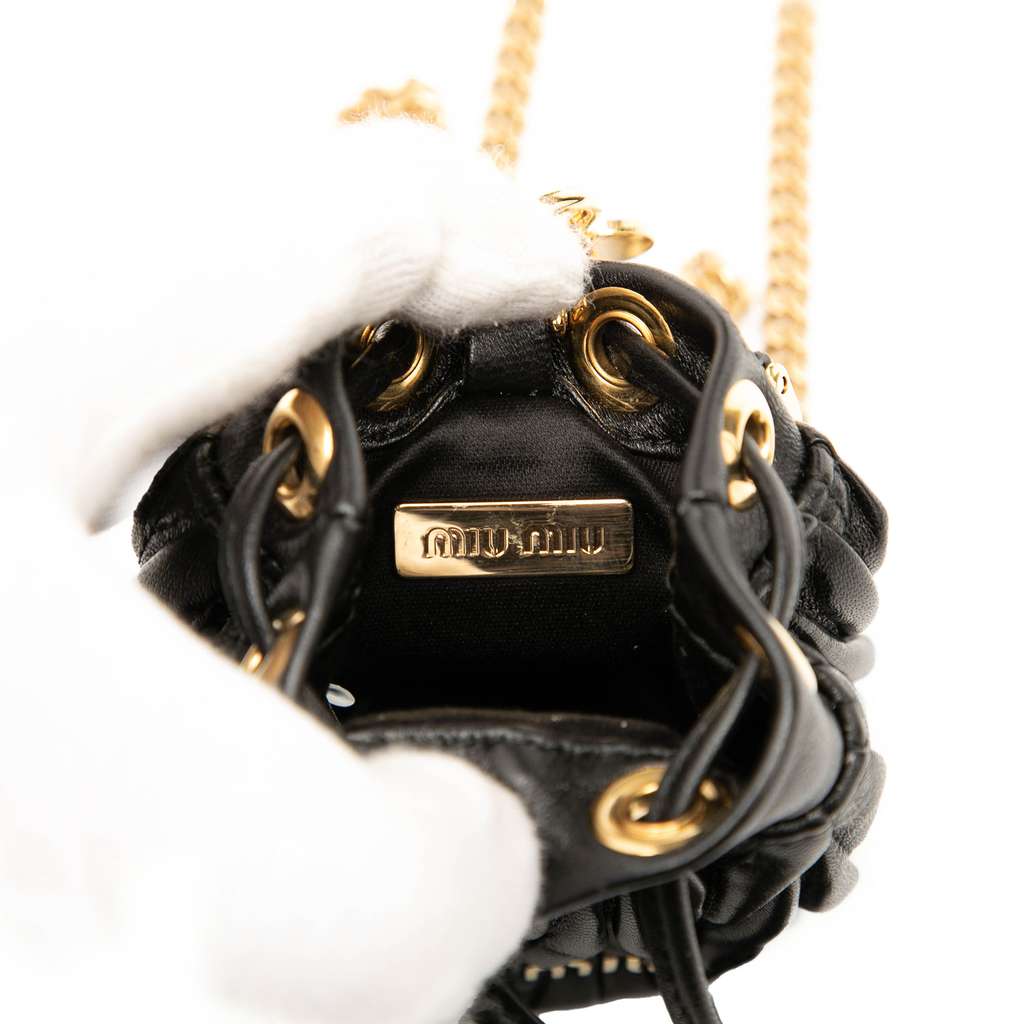 Miu Miu Mini Matelasse Nappa Bucket Bag - 5