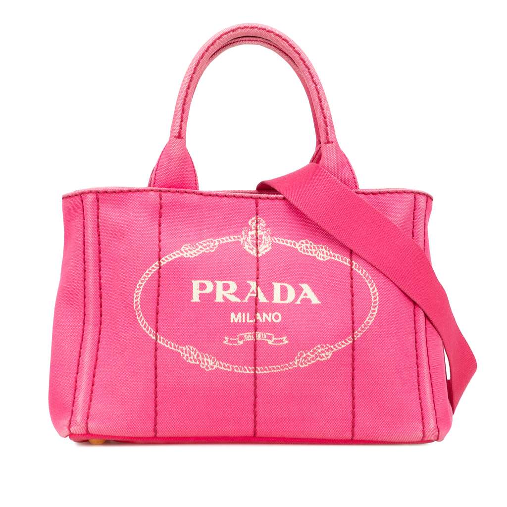 Prada Small Canvas Canapa Logo Satchel