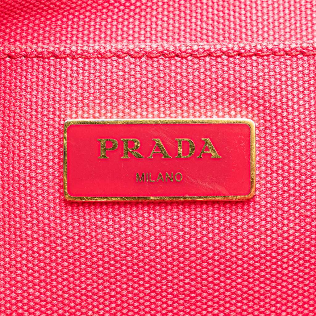 Prada Small Canvas Canapa Logo Satchel - 5