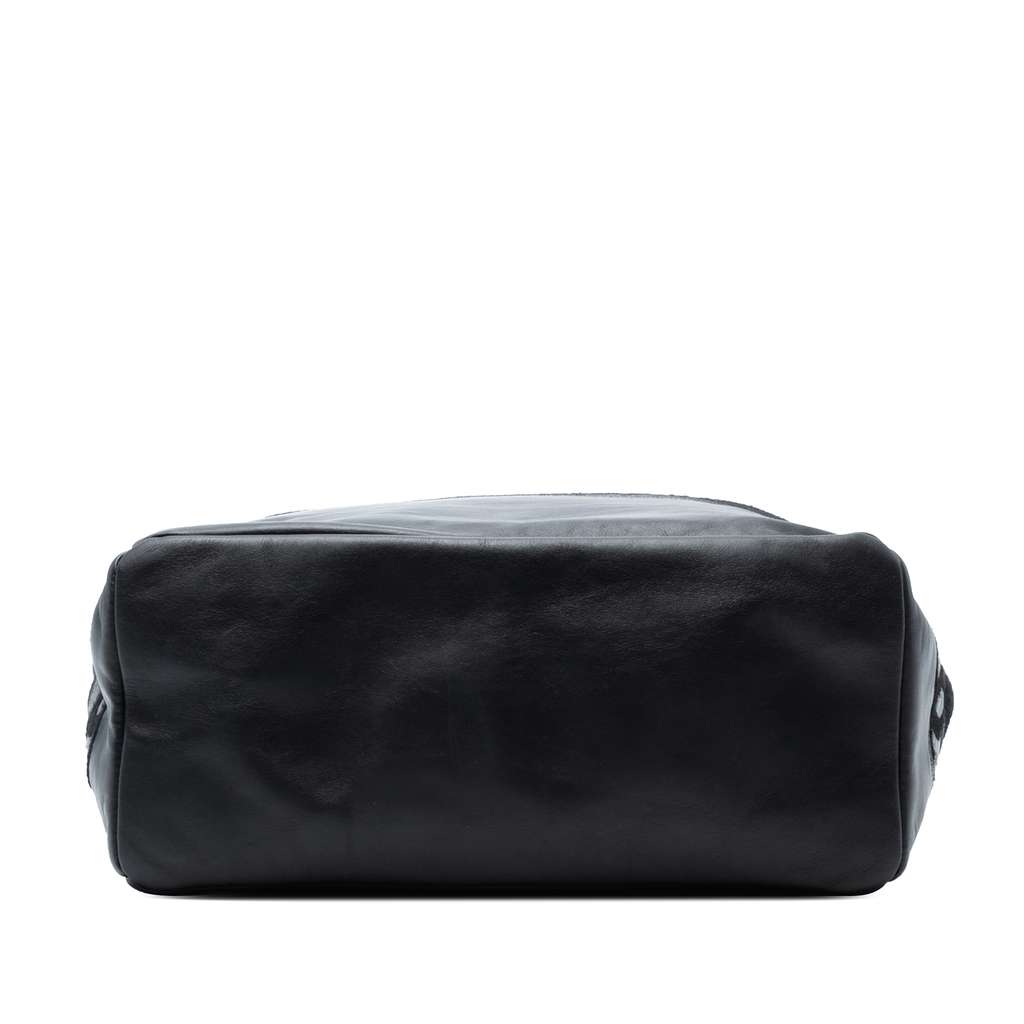 Chanel CC Wool and Leather Tote - 3