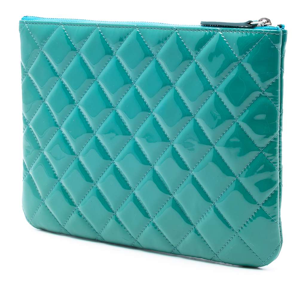 Chanel Small CC Quilted Patent O Case Clutch - 2