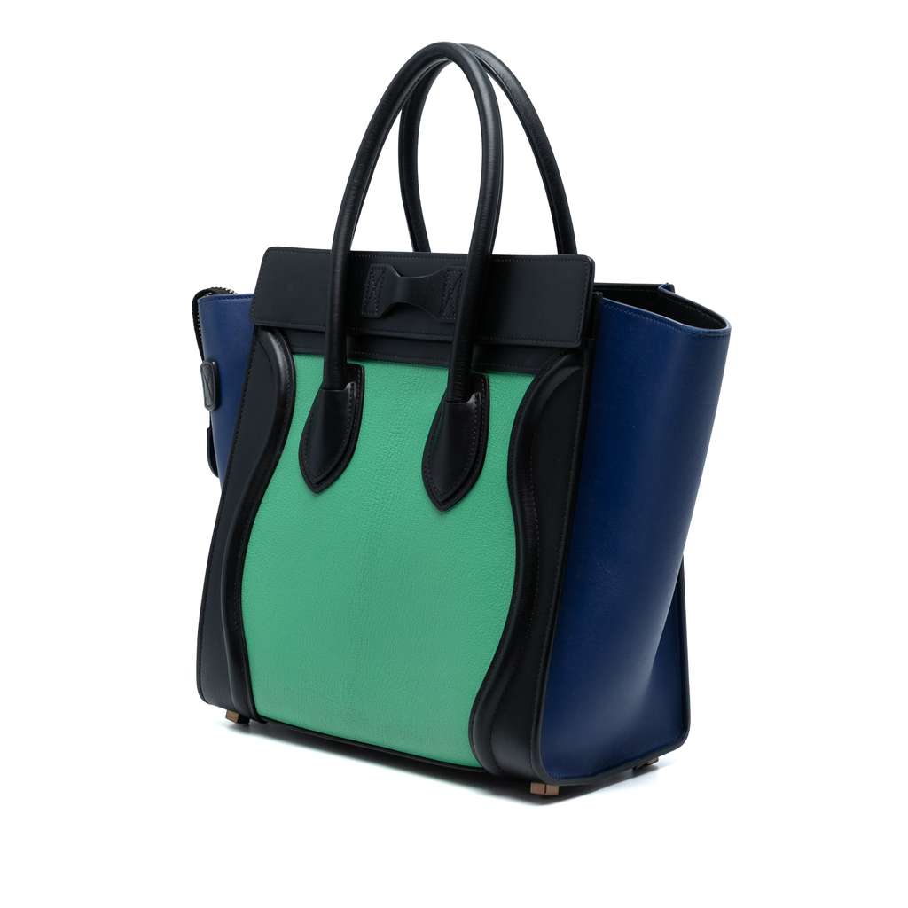 Celine Micro Tricolor Leather Luggage Tote - 2