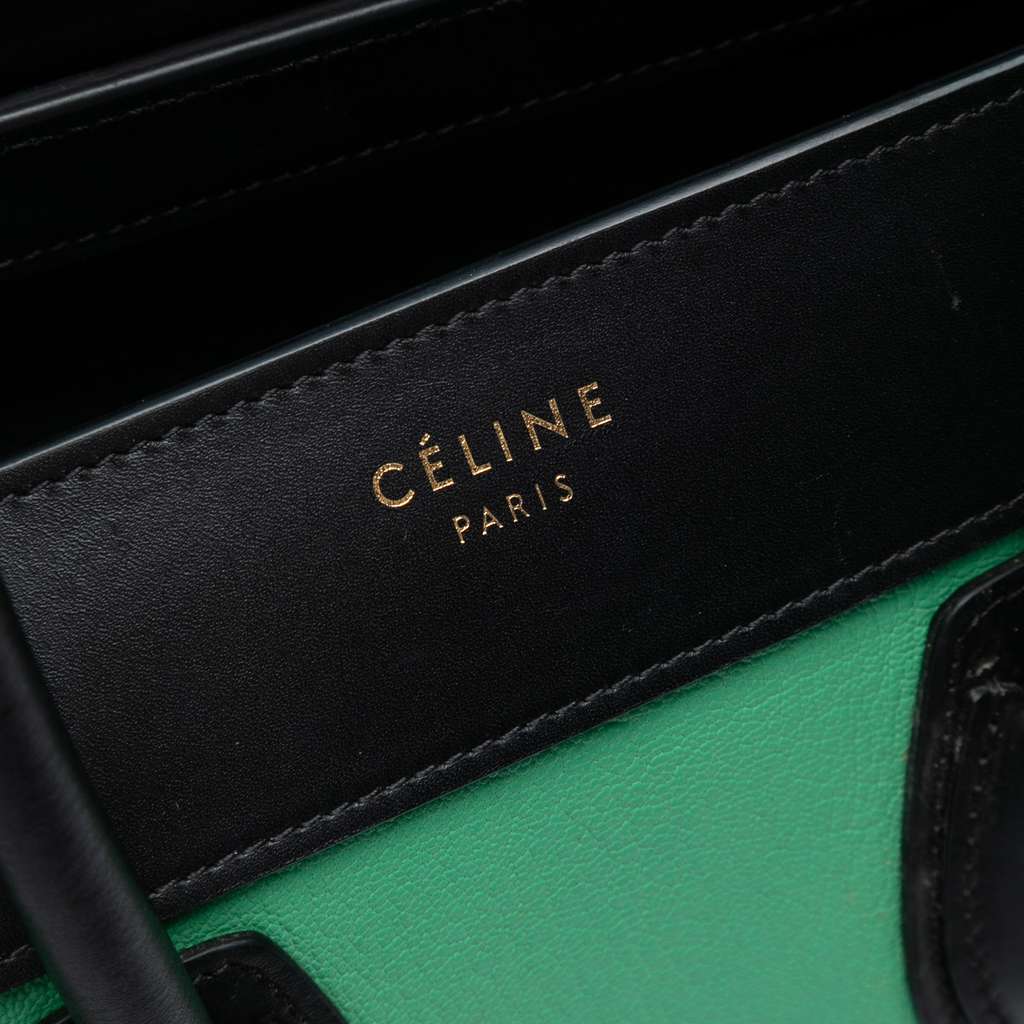 Celine Micro Tricolor Leather Luggage Tote - 5