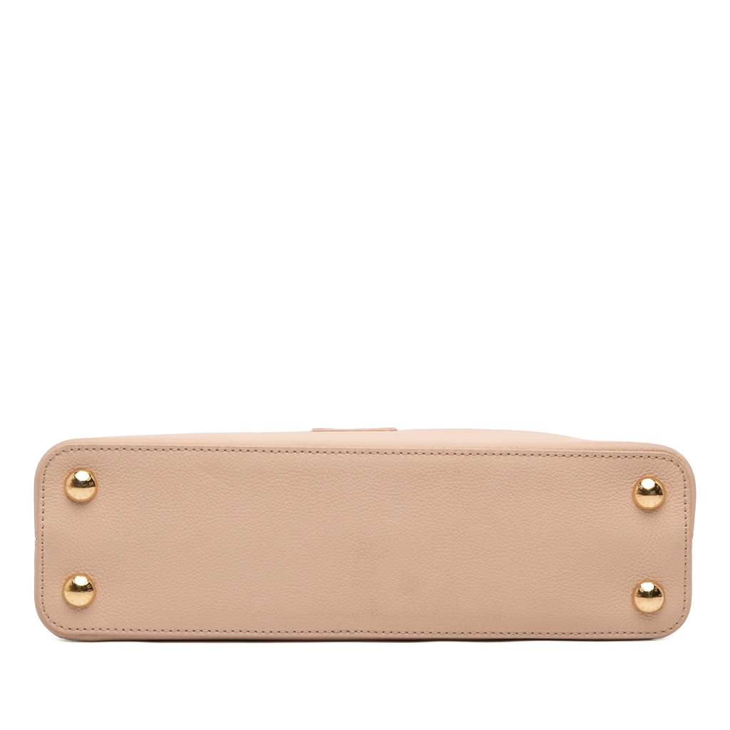 Louis Vuitton Grained Calfskin Capucines East West MM - 3