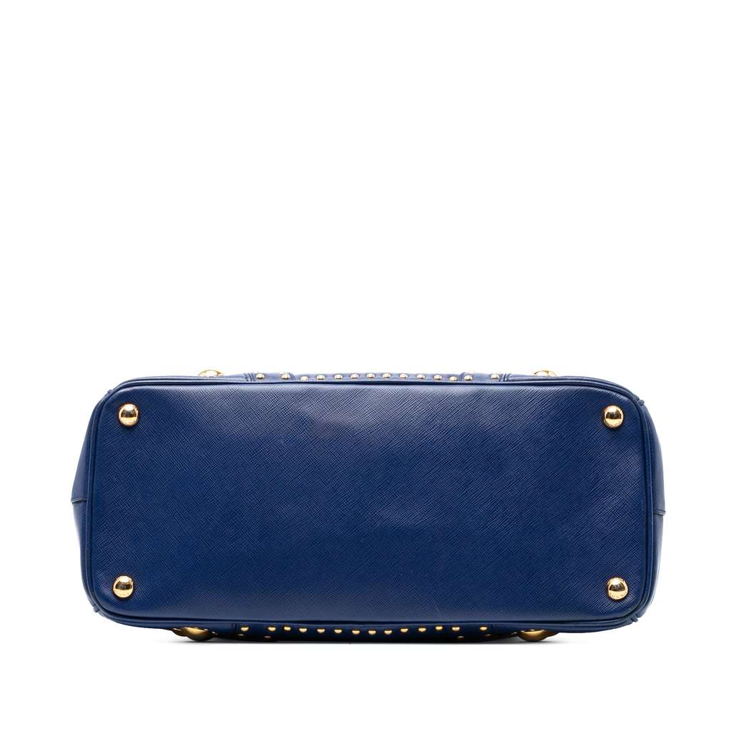 Prada Saffiano Turnlock Double Zip Studded Tote - 3